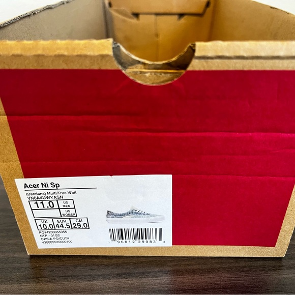 Vans Acer Ni Sp (Bandana) Blue Men’s Size 11 - Picture 7 of 7